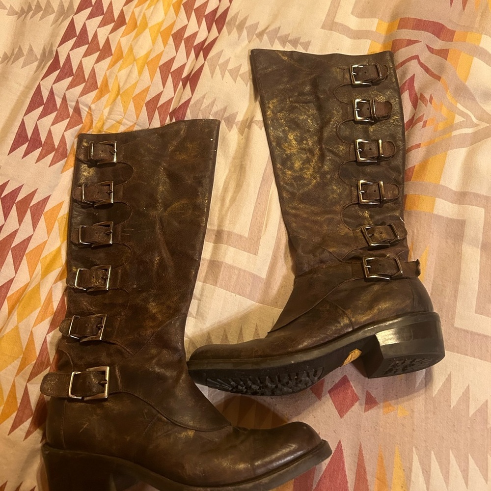 Old Gringo Distressed Brown Buckle Boots